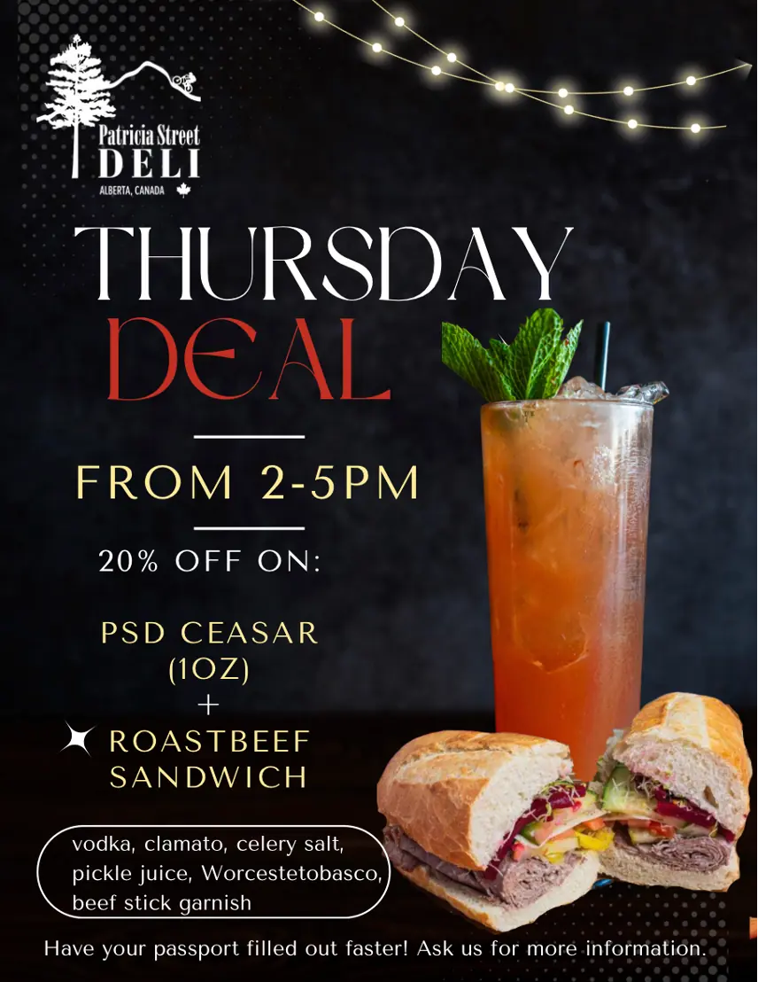Thursday Happy Hour tabletop promotion