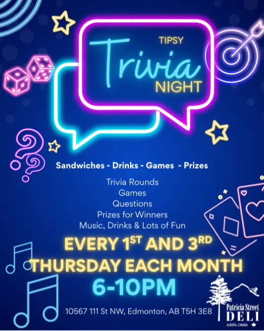 Tipsy Trivia Night campaign poster