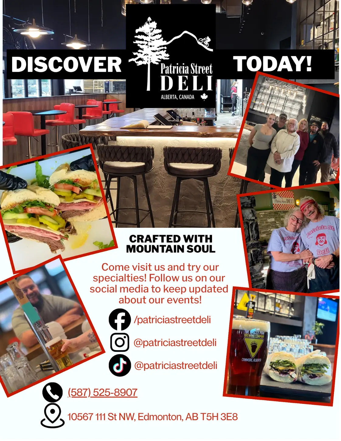 Local Patricia Street Deli promotional flyer