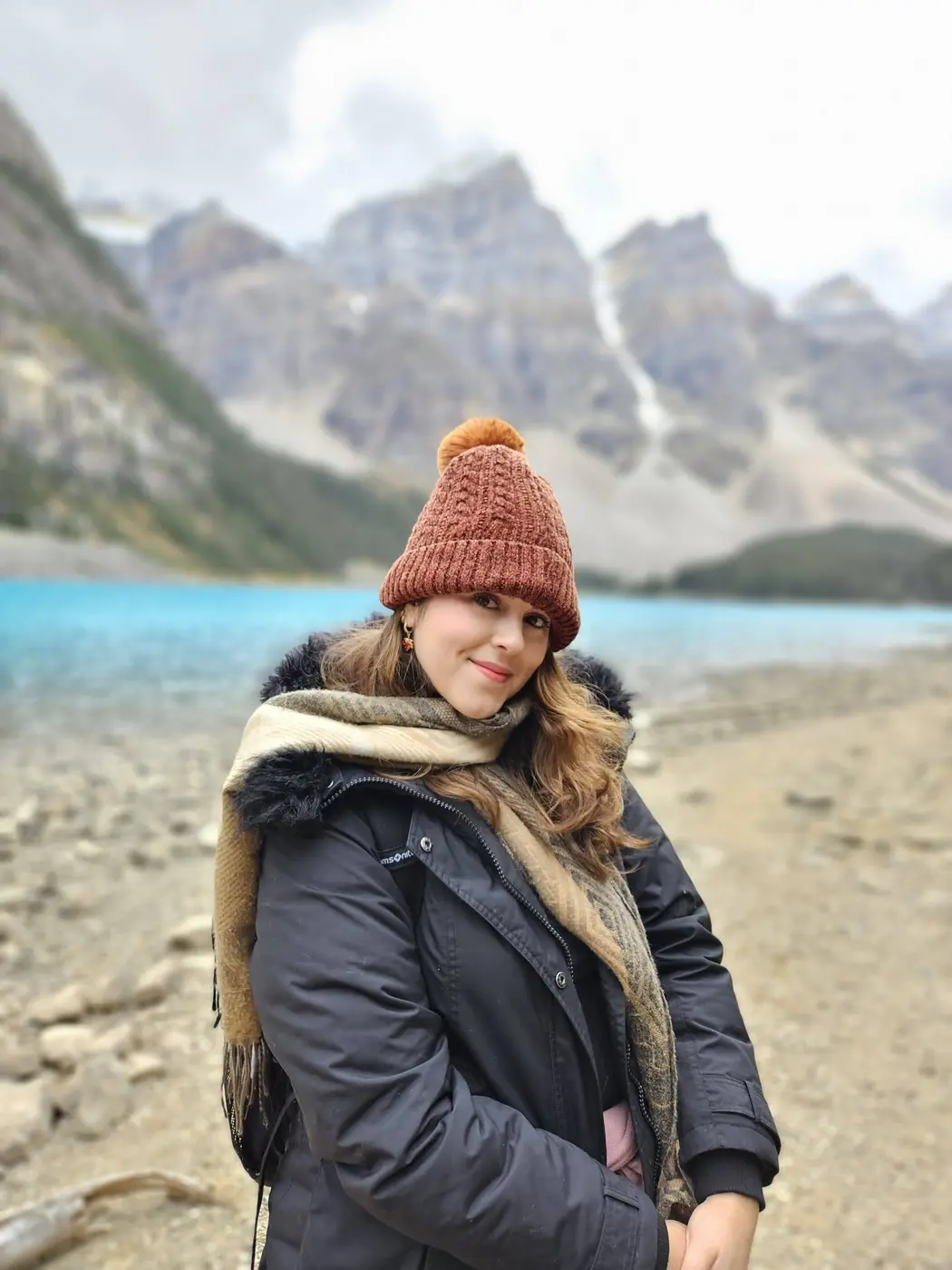 Leticia Bark at Moraine Lake in Alberta
